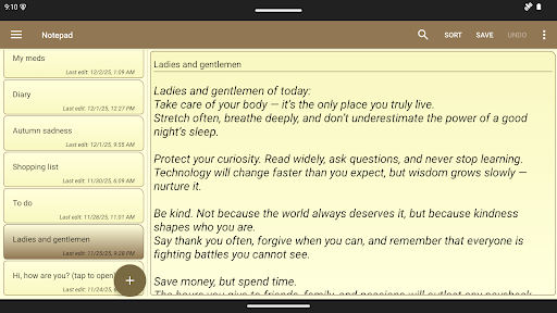 Notepad - simple notes screenshot