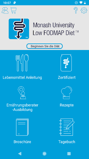 Monash University FODMAP diet Screenshot