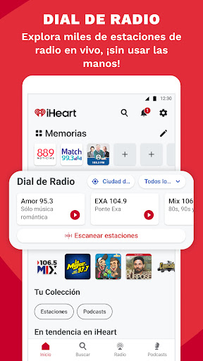 Captura de pantalla de iHeart: Música, Radio, Podcast