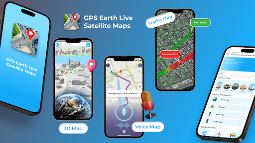 GPS Earth Satellite View Maps screenshot