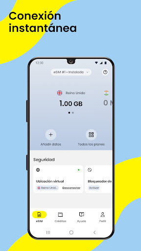 Captura de pantalla de Saily: la eSIM para viajar