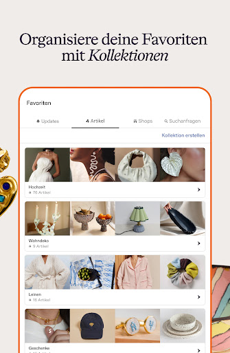 Etsy: Wohnen & Mode kaufen Screenshot