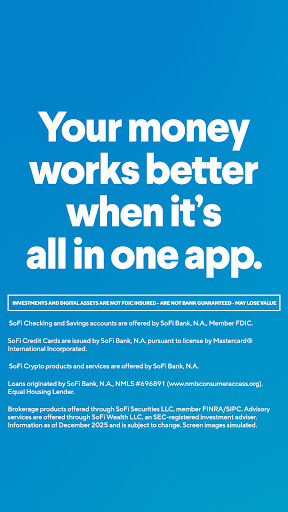 Captura de pantalla de SoFi: Bank, Investing & Crypto