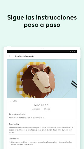 Captura de pantalla de Design Space: DIY con Cricut