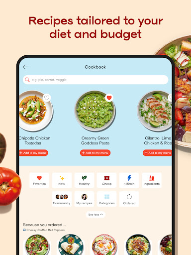 Captura de pantalla de Jow - easy recipes & groceries