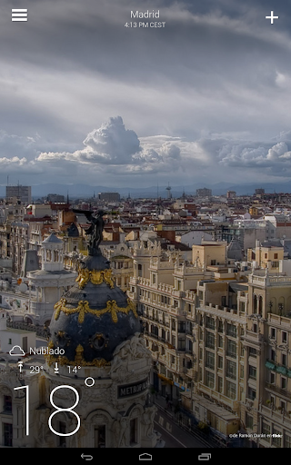 Captura de pantalla de Yahoo Tiempo