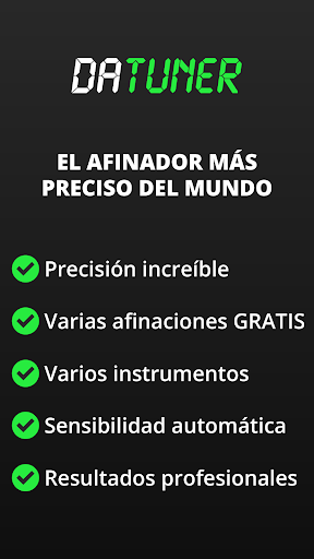Captura de pantalla de DaTuner: afinador & metrónomo