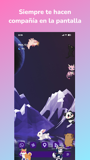 Captura de pantalla de Shimeji:Compañeros de Pantalla