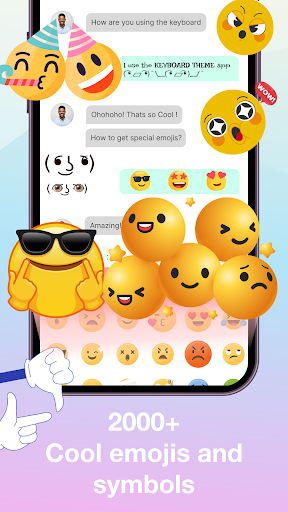 Captura de pantalla de Emoji Keyboard: Fonts & Themes