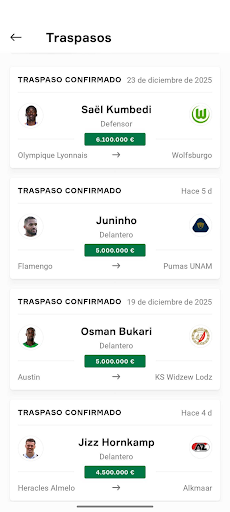 Captura de pantalla de OneFootball Resultados en vivo