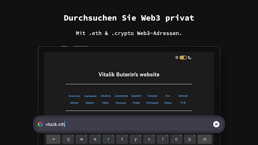 Privater Browser Inkognito App Screenshot