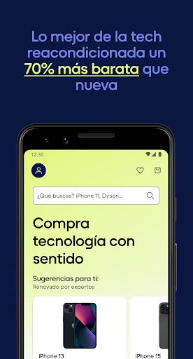 Captura de pantalla de Back Market, compra online