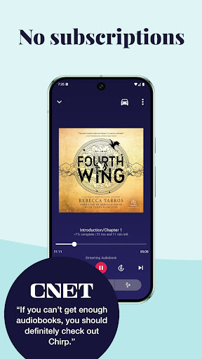 Captura de pantalla de Chirp Audiobooks