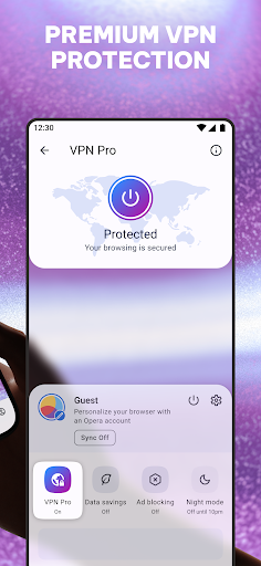 Captura de pantalla de Opera: Private Web Browser