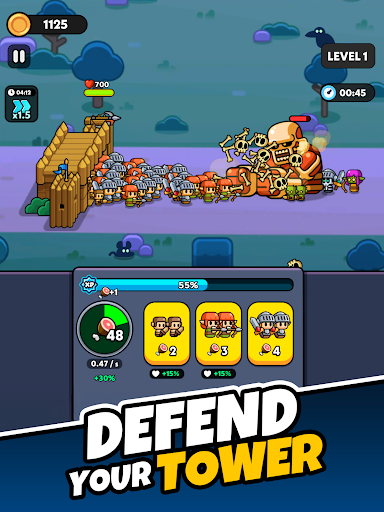 Captura de pantalla de Tiny Warriors Rush: Idle TD
