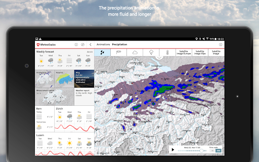 Captura de pantalla de MeteoSwiss
