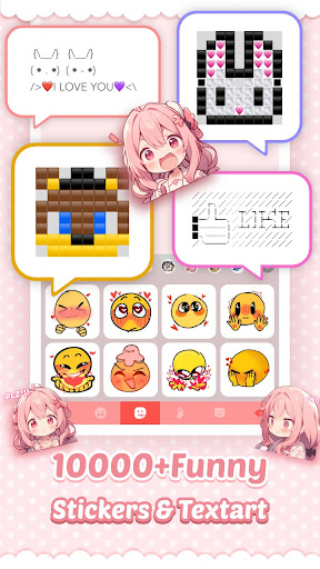 Captura de pantalla de Pink Cute Hippo Teclado