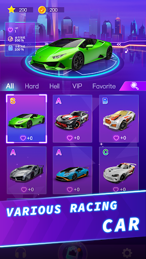 Captura de pantalla de coche carreras: juego música