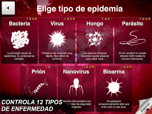 Captura de pantalla de Plague Inc.