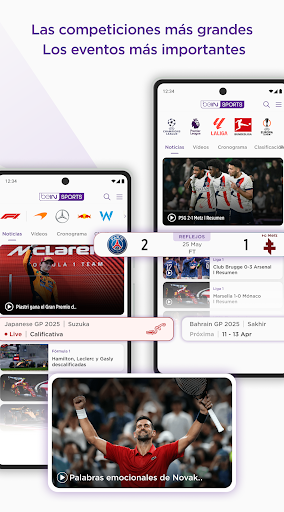 Captura de pantalla de beIN SPORTS