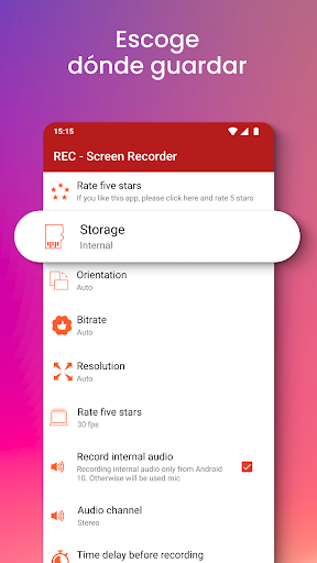 Captura de pantalla de Grabadora de Pantalla - REC