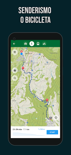 Captura de pantalla de Organic Maps: mapas offline