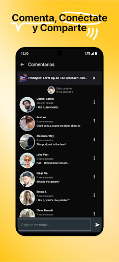 Captura de pantalla de Spreaker Podcasts