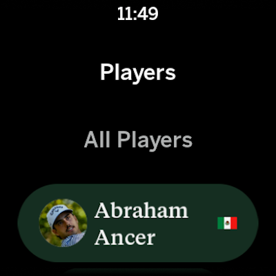 Captura de pantalla de The Masters Golf Tournament