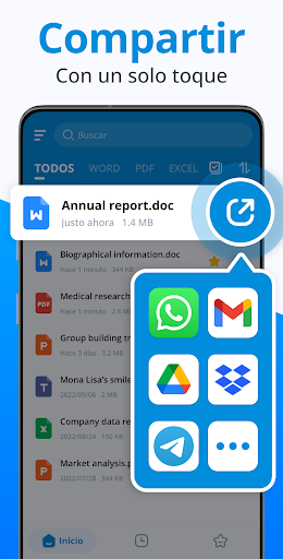 Captura de pantalla de Word Documentos: Abrir Archivo