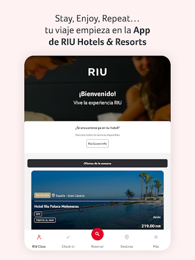 Captura de pantalla de RIU Hotels & Resorts