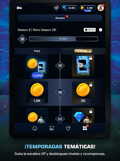 Captura de pantalla de Topps® BUNT® MLB Card Trader