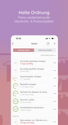 BeTidy » Putzplan & Ordnung Screenshot