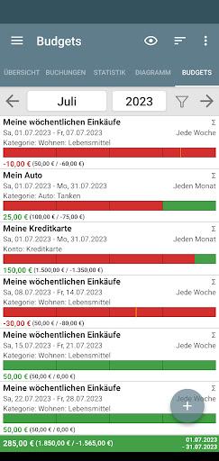 Mein Haushaltsbuch Screenshot