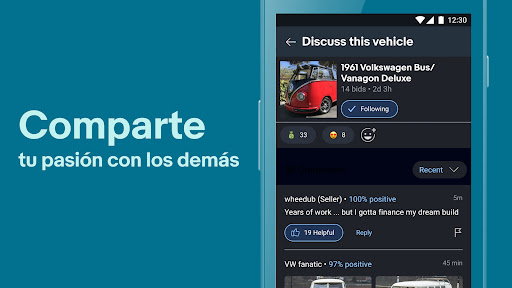 Captura de pantalla de eBay Motors