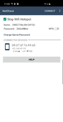 Captura de pantalla de NetShare - no-root-tethering