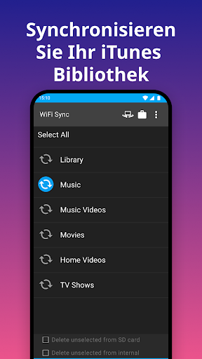 iSyncr: iTunes auf Android Screenshot