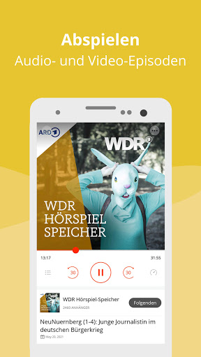 Pod Bean des Podcast-Players Screenshot