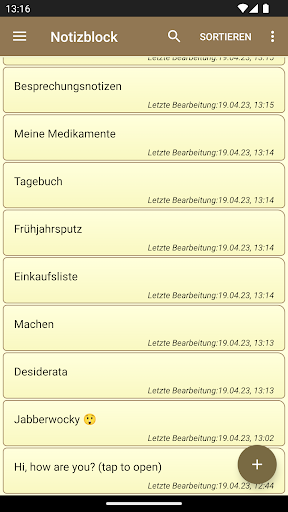 Notepad - einfache Notizen Screenshot
