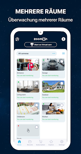 ZoomOn Überwachungskamera Screenshot