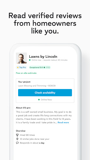 Captura de pantalla de Thumbtack: Hire Service Pros