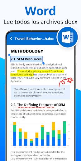 Captura de pantalla de Word Documentos: Abrir Archivo
