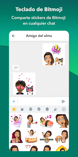 Captura de pantalla de Bitmoji