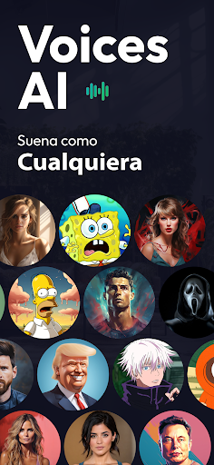 Captura de pantalla de Voices AI: Cambiador de Voz