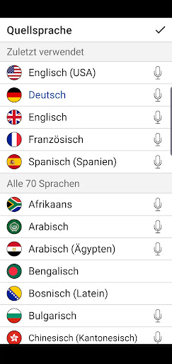 Sofortige Sprachübersetzung Screenshot