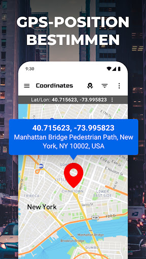GPS-Koordinatenkarte Screenshot