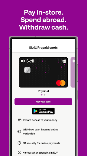 Captura de pantalla de Skrill - Fast, secure payments