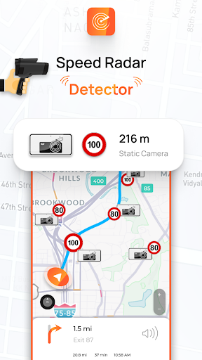 Radar, HUD, Map, Speed Camera screenshot