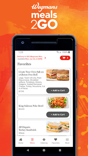 Captura de pantalla de Wegmans Meals 2GO