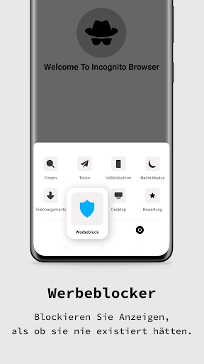 Privater Browser Inkognito App Screenshot