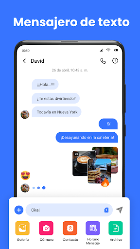Captura de pantalla de Mensajes:Texto de mensajes SMS